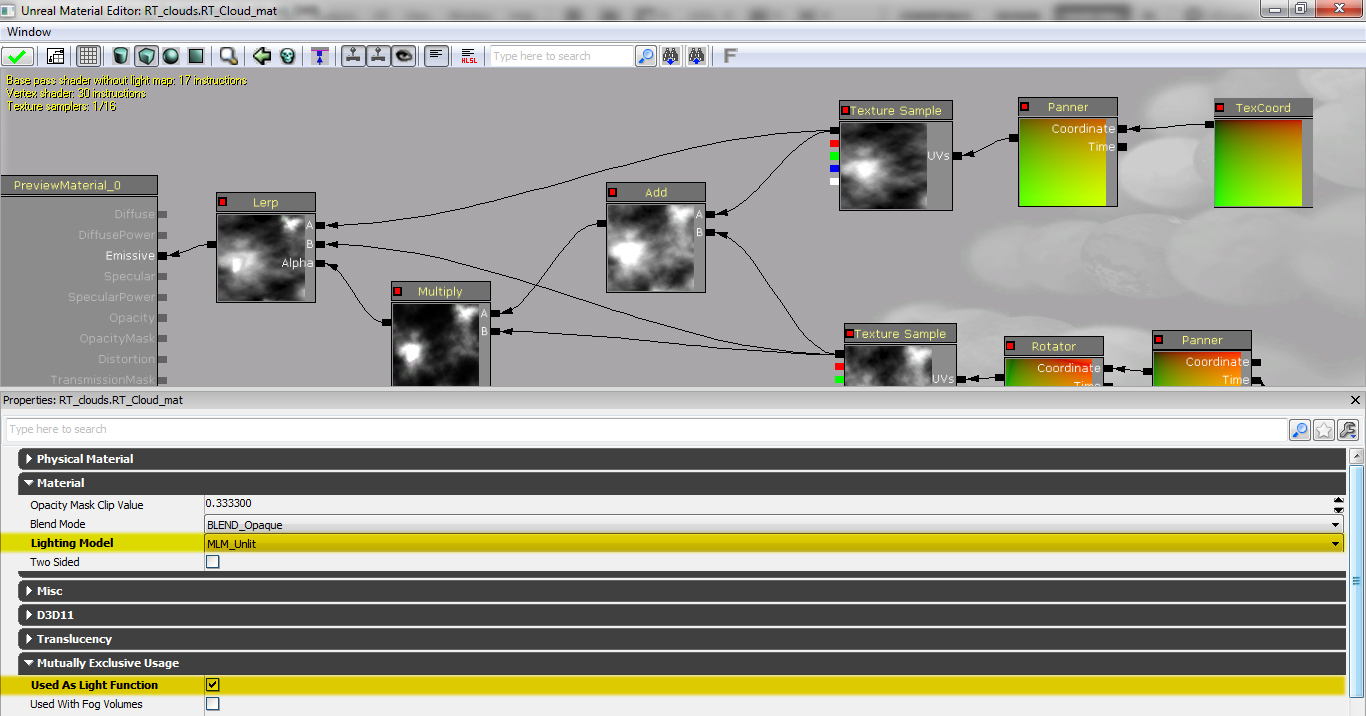 Tutorial Dynamic Cloud Shadows in UDK
