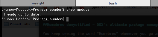Running Brew Update