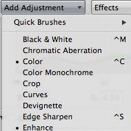 The add ajustments menu hold plenty of asjustments for all your photo needs!