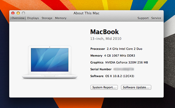 About This Mac