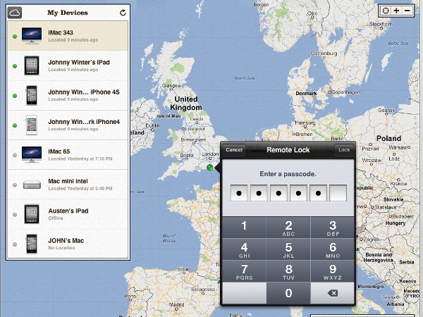 Find My Mac can remote lock your Mac