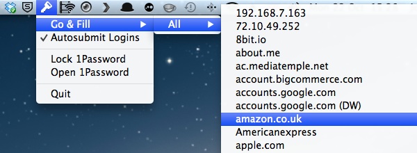 1Password GO & Fill