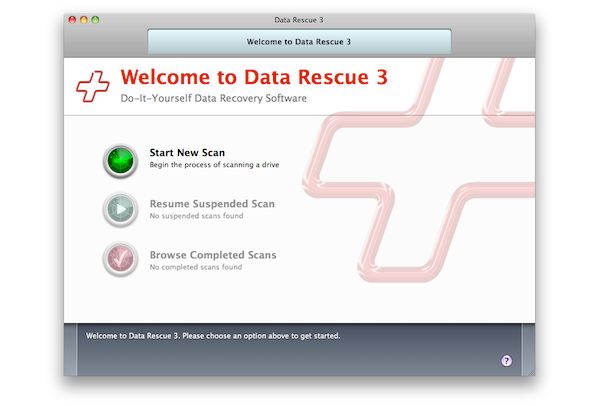 Data Rescue includes a wizard to make recovering the data as easy as possible. If you had to stop a scan that was in progress, you can even resume it.