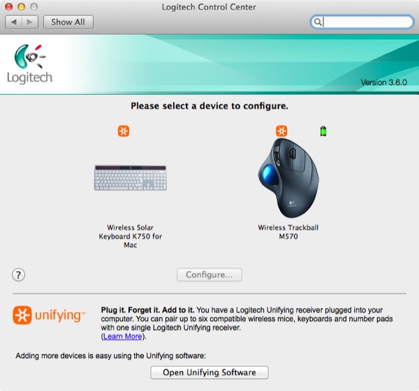 Logitech’s Control Center lets you manage any connected Logitech devices