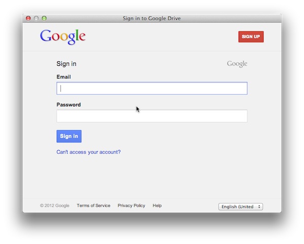 Google Drive requires a Google account.