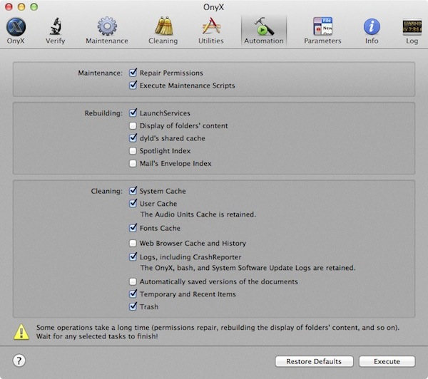 OnyX is a free tool to troubleshoot and customise your Mac