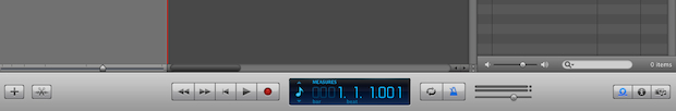 GarageBand's main interface