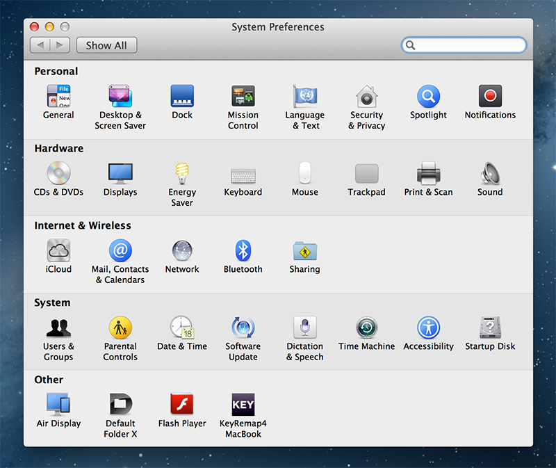 System Preferences