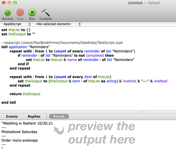 Script Editor