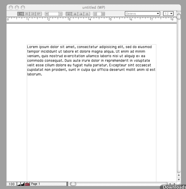 AppleWorks' wordprocessor is more than a little reminiscent of Pages