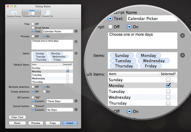 Adding List Options