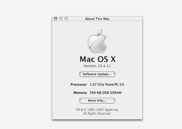 About This Mac