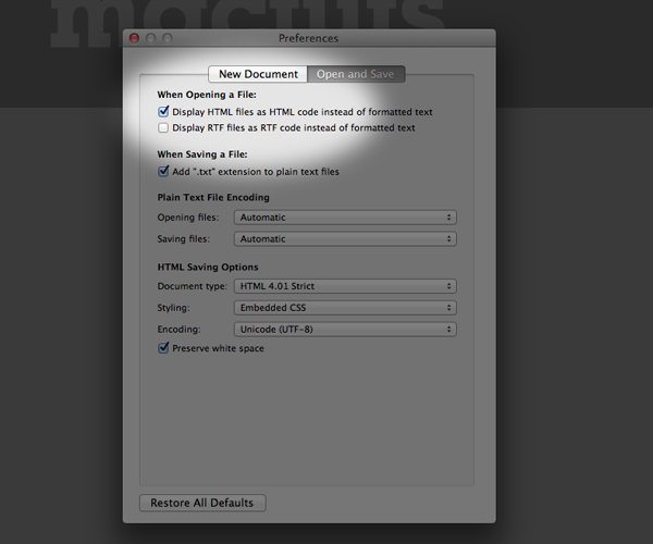 TextEdit Will Now Show You The HRML Code Instead Of Rendering The Code.