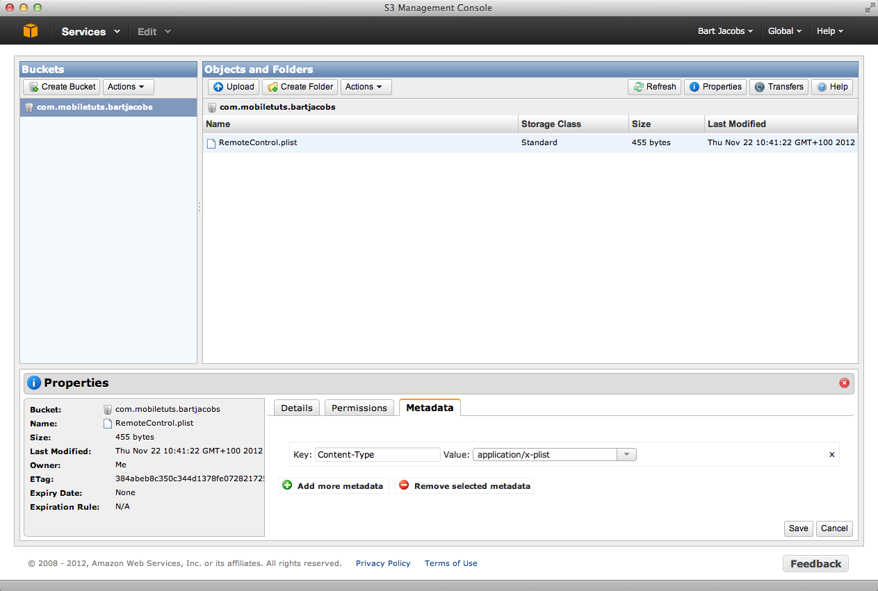 Update Your Applications with Dropbox or GroundControl: Set the Content Type of the Response - Figure 10