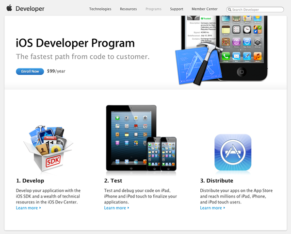 Certificates and Provisioning Profiles - Enroll for The iOS Developer Program - Figure 2