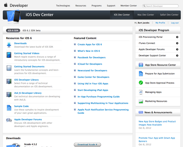 Certificates and Provisioning Profiles - The iOS Dev Center after Signing Up for The iOS Developer Program - Figure 3