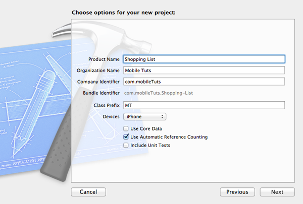 Building a Shopping List Application From Scratch - Part 1 - Configuring the Project - Figure 4