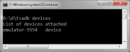 Android Debug Bridge adb devices