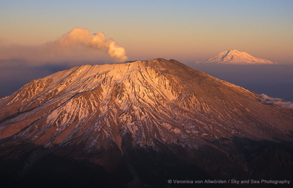 Mt. St. Helens And Mt. Rainier