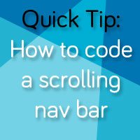 Quick Tip: How to Code a Scrolling Navigation Bar