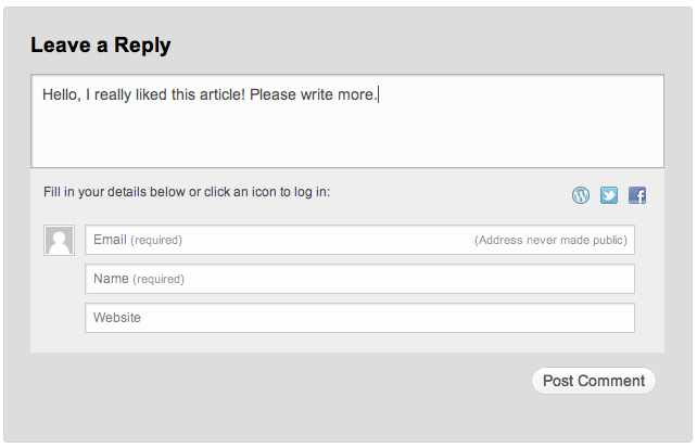 Jetpack Comments