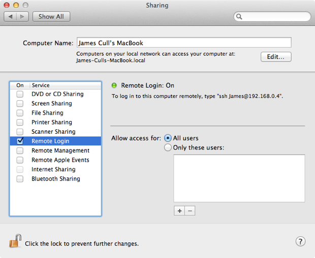 SSH Mac