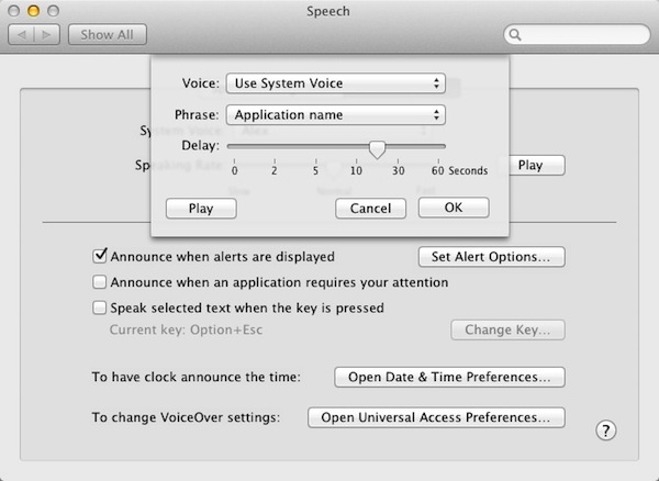 Alert Options