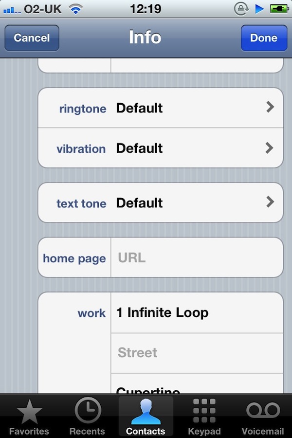 Edit your desired contact