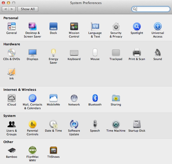 Your Mac's System Preferences