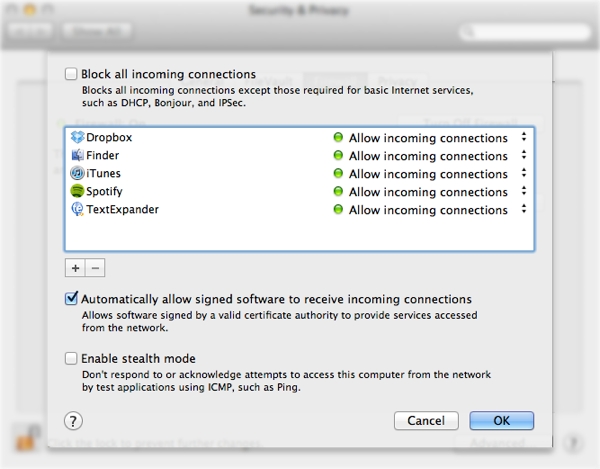 Tweak your firewall settings