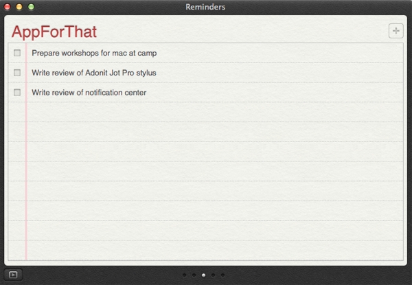 Looking at your reminders only - navigation via gestures or the tiny dots at the bottom