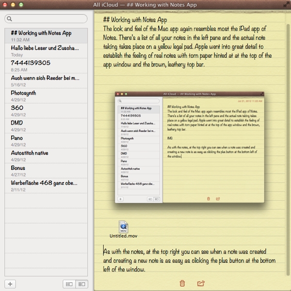 Notes also handles images and other media files pretty well