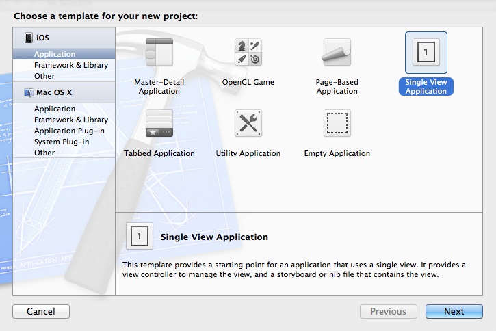 UIActionSheet: Screenshot of project window