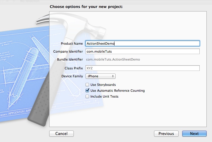 UIActionSheet: Screenshot of saving project