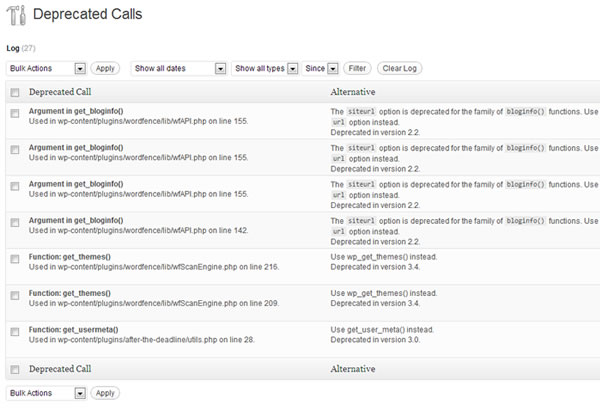 Deprecated Calls