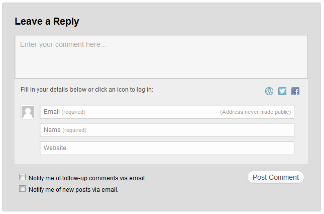 Leaving a reply