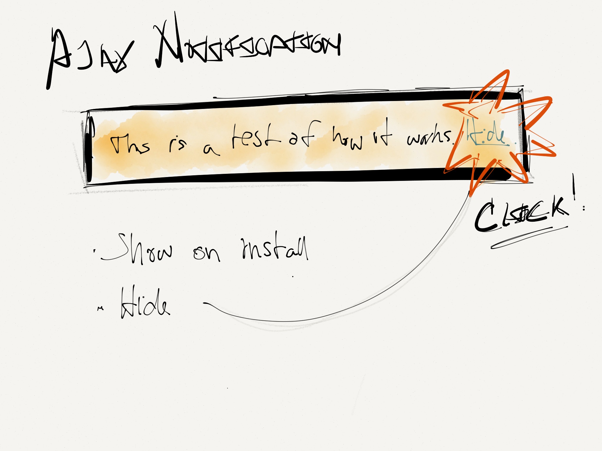 Sketch of The Ajax Notification UI
